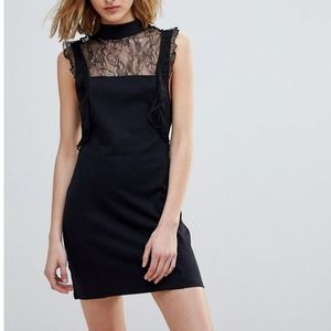 Free People black bodycon lace dress medium